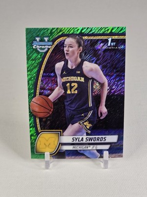 2024-25 Bowman U Chrome Syla Swords 1st Bowman Green Shimmer RC #65