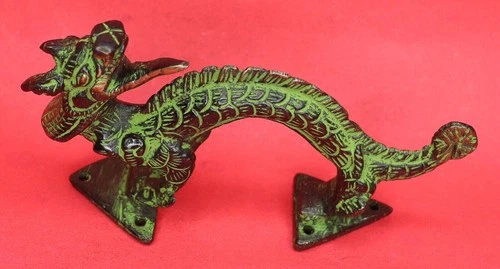 Dragon Shape Victorian Style Handmade Brass Window Wardrobe Door Pull Handle