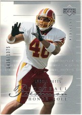 2002 UPPER DECK FOOTBALL FRESHMAN LADELL BETTS ROOKIE CARD SP 0436/1375 REDSKINS. rookie card picture