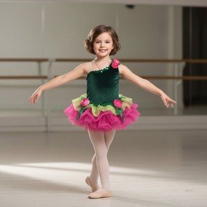 NWOT Charming Fairy Costume Kids Size 4 Pink Green Ballet Tutu Dress Up