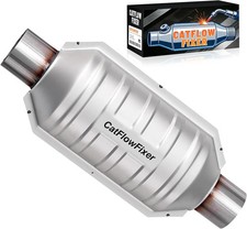 Universal 2 Inch Inlet Outlet Stainless Steel High Flow Catalytic Converter EPA