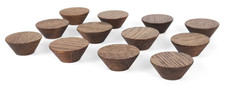 12‑Pack Wood Cone Cabinet Knobs 4.1cm Round Drawer Pulls Brown – TOROS STORE