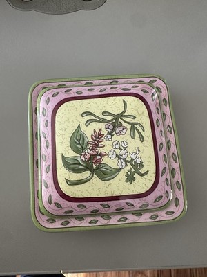 Vintage Partylite Fusion Decorative Topper & Tray~ Set/2 #P7584 Rare Find!