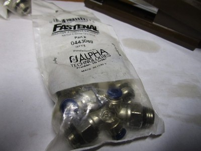5/32'' Tube x 1/4'' Male Thread 90° Nickel Plated Brass PTC Swivel Elbow QTY 5