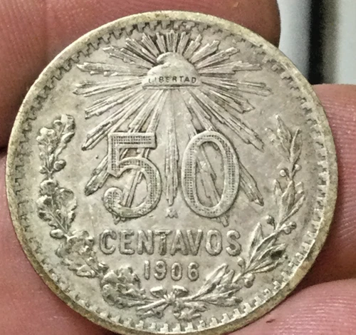 1906 Mexico 50 Centavos Silver — photo from the most recent tracked eBay sale