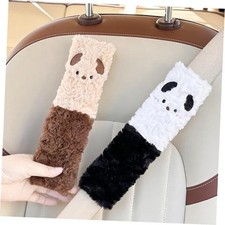 2PCS Cute Puppy Seat Belt Cover, Soft Plush Shoulder Pad for Car Interior dog-1