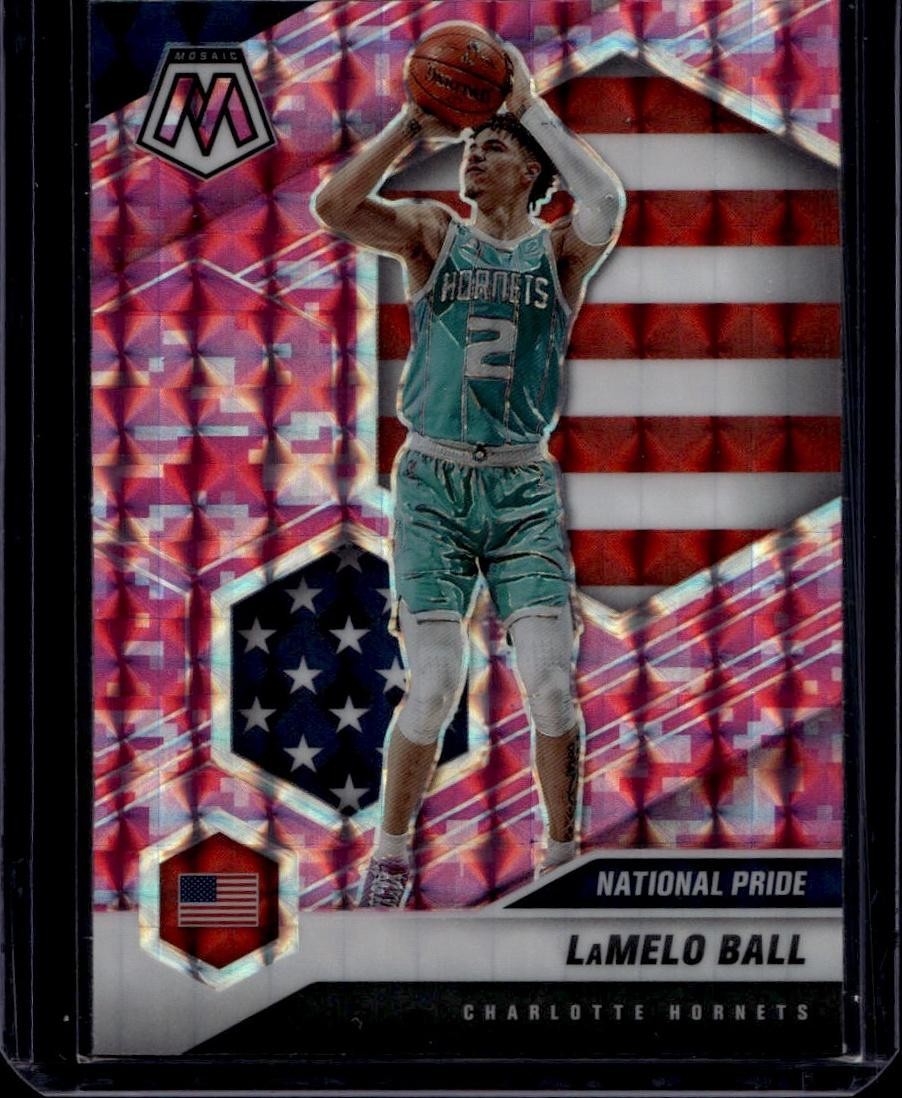 2020-21 Panini Mosaic #257 LaMelo Ball Mosaic Camo Pink
