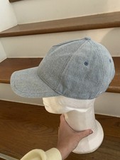 RAG & BONE Denim Jean Baseball Hat Strap Light Wash Blue Cap Adjustable Classic