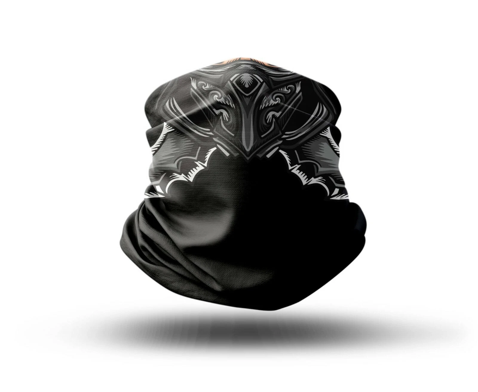 Washable Fabric Face Cover Neck Gaiter Unique Print Ninja Design EU Made