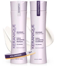 Keranique Volumizing Shampoo and Conditioner Set for Hair Repair and Growth...