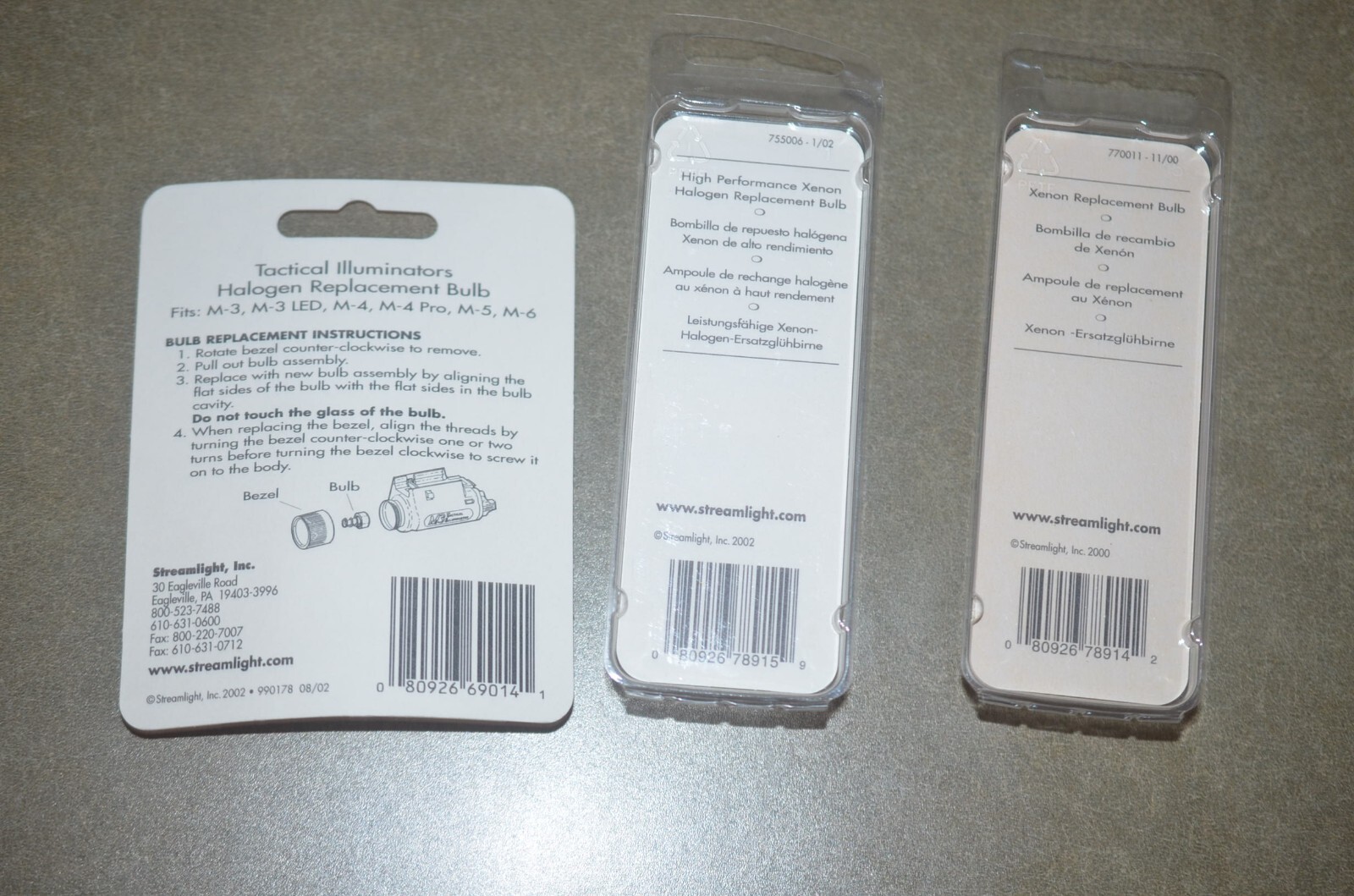 Streamlight Replacement Bulbs various 69014 78914 78915 51101 90314 ...