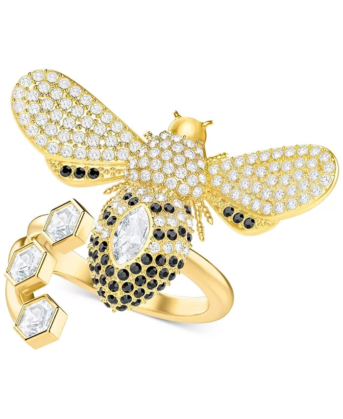 ［41］SWAROVSKI LISABEL RING NIB AUTHENTIC SWAROVSKI Lisabel Ring Gold Bee 5390697-Size
