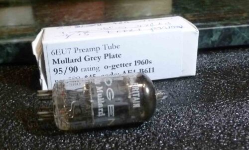 Mullard made 6EU7 60s Short Grey Plate O getter 95/90 each side - Picture 2 of 3