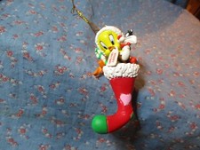 Christmas Ornament Warner Bros. Sylvester Carrying Tweety in Bird Cage 3 Inch H