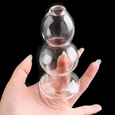 Hollow Plug Speculum Peeking Bondage Dilator Stopper Enemas Tunnel BDSM Trainer