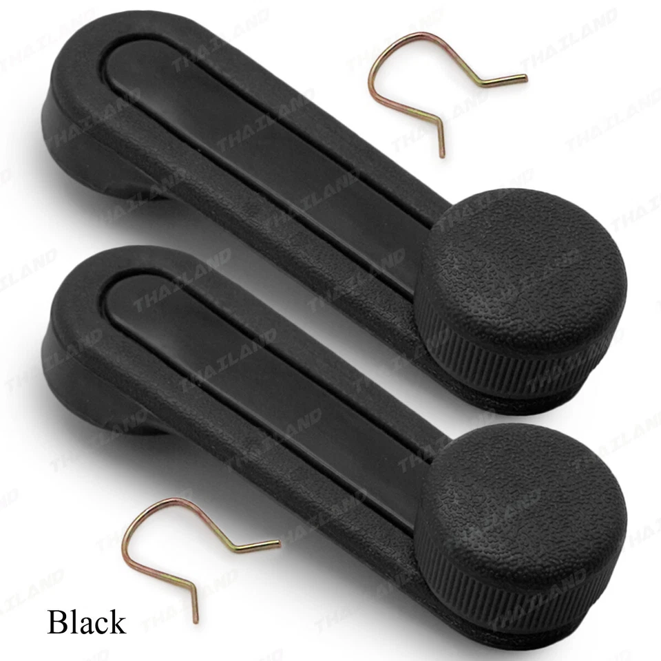 For Toyota Corolla KE30 35 TE47 KE70 1974 80 Pair Black Windows Crank Handle - Image 3 of 4