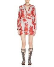 NWT FREE PEOPLE Floral Print Shake It Dress in Sand $128 - S [MISSING BRAND TAG]