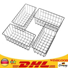 4x Wandregal Badregal Halter Duschkorb Ohne Bohren K??che Bad Ablage Schwarz DE