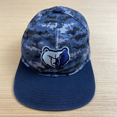 Memphis Grizzlies Blue Camouflage Adjustable, Snapback, Unisex Hat. Memphis Grizzlies New Era NBA Blue 9FIFTY Adjustable  main image 4