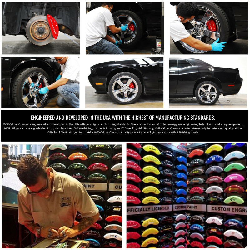 Disc Brake Caliper Cover MGP Caliper Covers 10155FFRDYL fits 2011 Ford