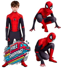 Spiderman Costume Kids Boys Carnival Halloween Cosplay Bodysuit Party