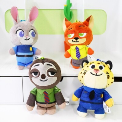 4.13'' Disney Zootopia Keychain Judy Nick Clawhaus Flash Plush Official Licensed