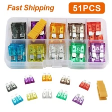 50pcs car Blade fuse assortment kit standard size Auto Truck Motorcycle