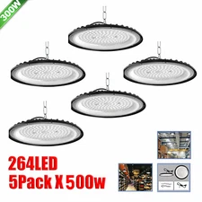 5-10 Pcs 500W UFO Led High Bay Light Factory Warehouse Commercial Led Shop Light