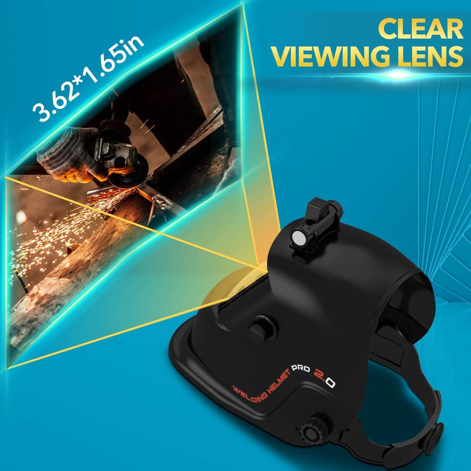 TRQWH True Color Auto Darkening Welding Helmet with Light for TIG MIG