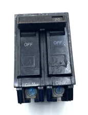 General Electric RP245778-T 20A 2 Pole Miniature Circuit Breaker - Black