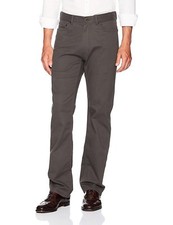 New - Haggar -HC00278 Medium Grey - Men's Stretch Comfort Relaxed Fit 5 Pocket