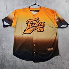 Vintage FUBU League 05 Jersey 2XL XXL Collection Yellow Hip Hop Orange Ombre