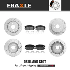 Front Rear Brake Rotor Ceramic Pad Kit For Nissan Frontier Xterra Suzuki Equator