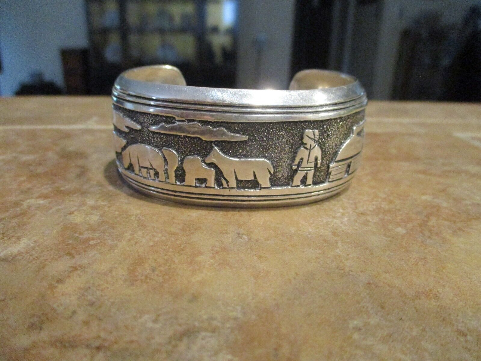 Sold Original Tommy Singer Engraved Sterling Silver - Navajo