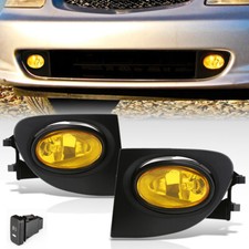 For 2002-2005 Honda Civic Si Yellow Driving Bumper Fog Lights Lamps Switch Lr