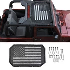 Front Mesh Sun Shade Top Cover Provides UV Protection For Jeep Wrangler JK 2007+