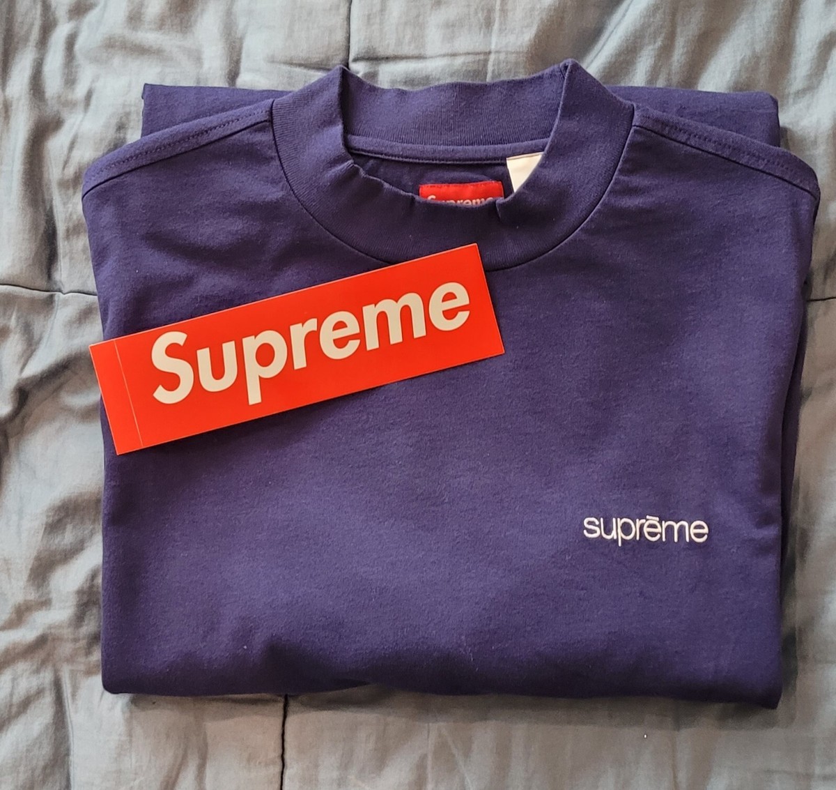 Brand New Supreme MOCK NECK L/S TOP (FW22) ~ Small ~ Dark