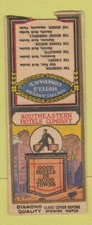 Matchbook Cover - Southeastern Hotels Company DQ Charlotte NC BOBTAIL