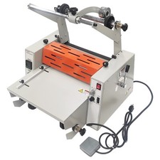 Steel Roller Thermal Laminator With Slitting Knife Cutter 110V Steel Rod Laminat