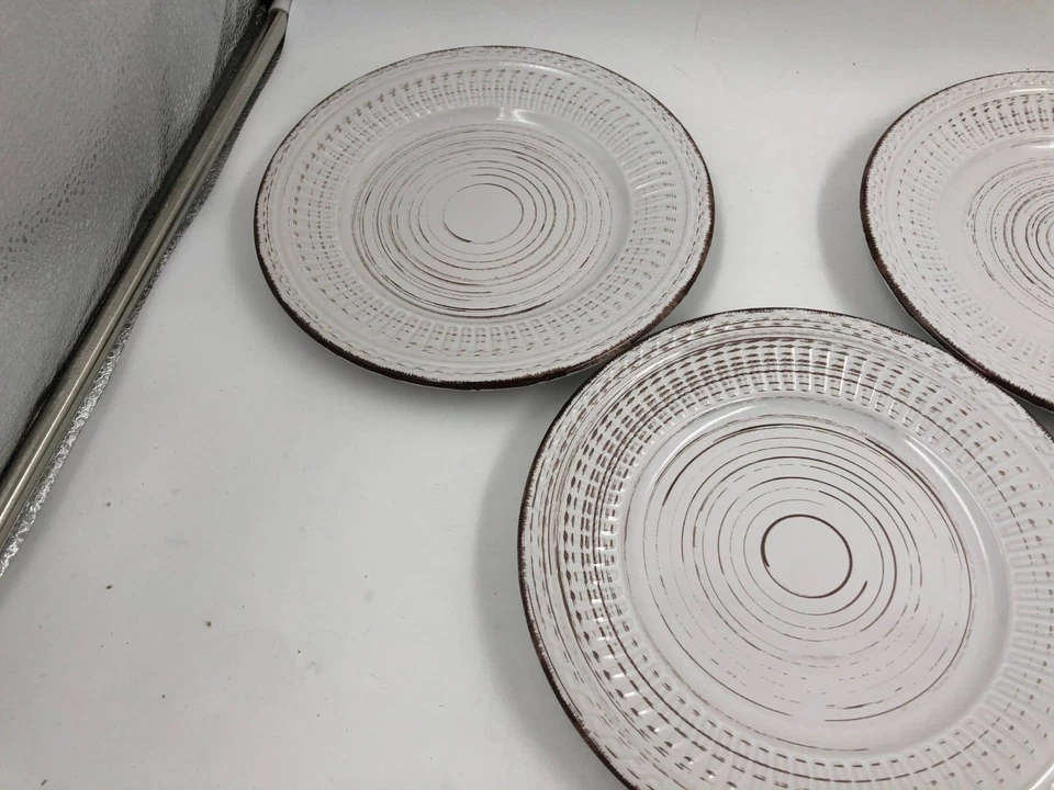 Home Essentials Ceramic 8.5in Country Dinner Plate Set of 4 AA02B29022 - Image 4 of 4