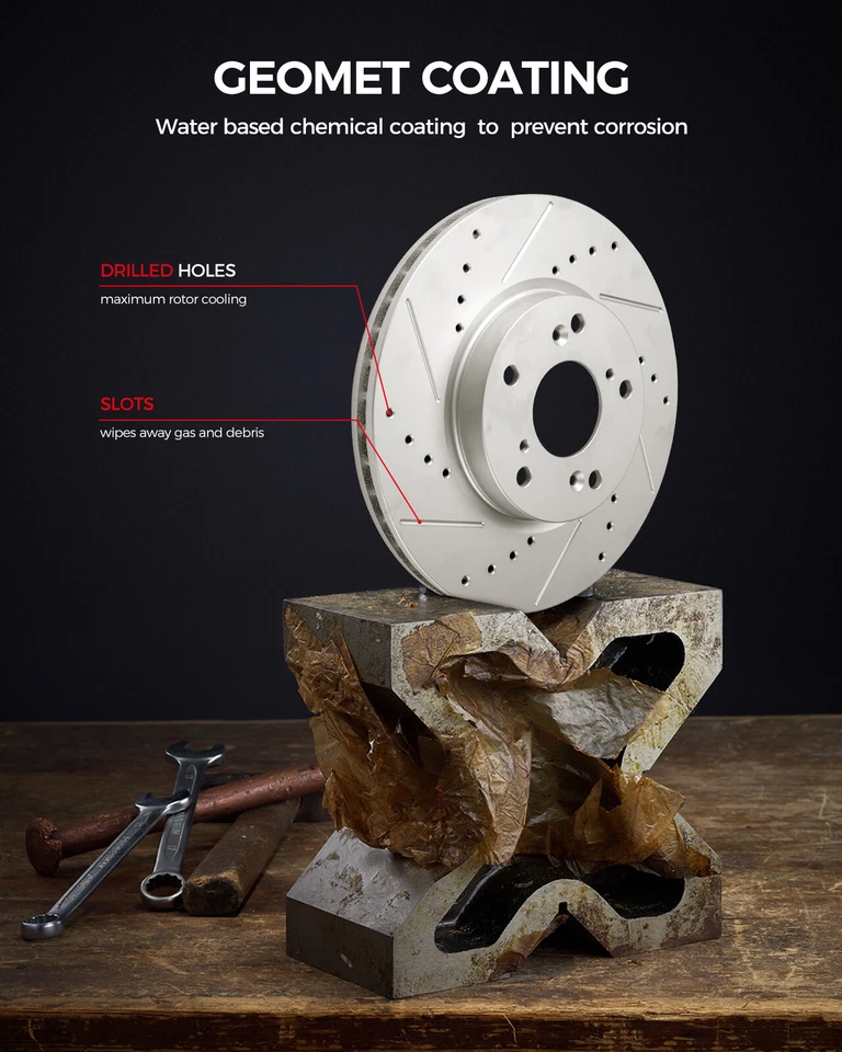 Pair Rear Brake Rotors Brake Pads for Audi A3 2008 Volkswagen Rabbit 2006-2009 - Image 4 of 4