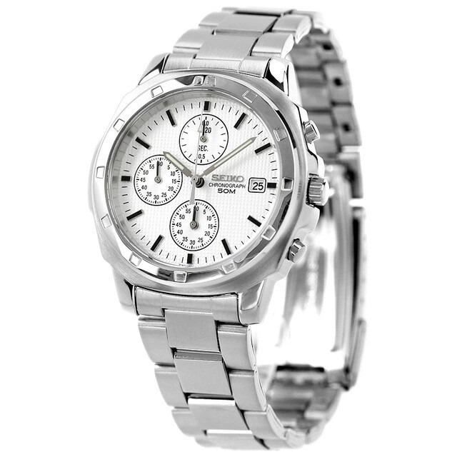 SEIKO Men's SND187P1 Quartz Chronograph Watch with Stainless Steel Band