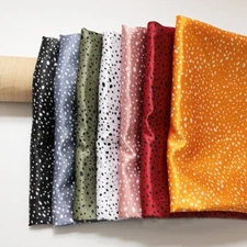 By Yard Geometric Satin Fabric Silky Charmeuse Material Polka Dots