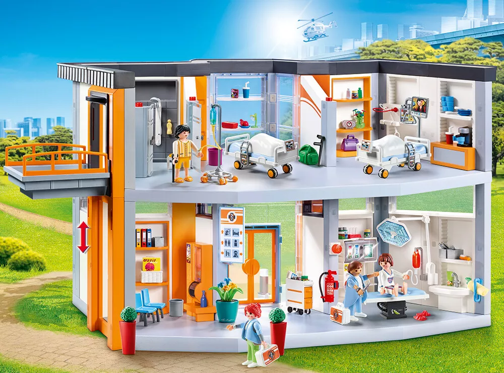 PLAYMOBIL City Life Caja Para Juego Hospital 9110 Llevar