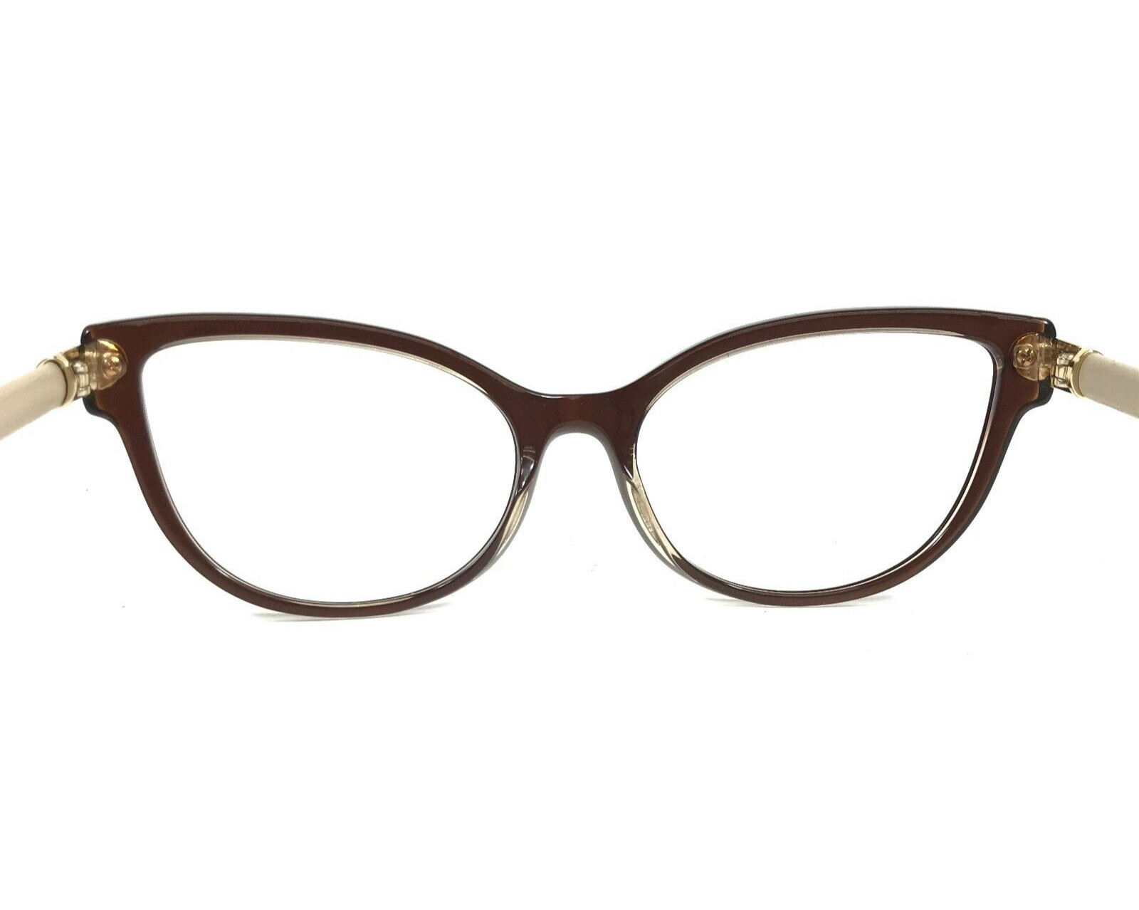 Versace Eyeglasses Frames MOD.3270-Q 5300 Brown Gold Beige Leather 54-17-140 thumbnail 7