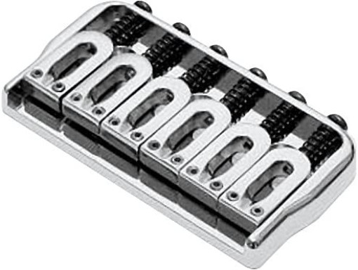 Hipshot 6-String US Fixed Guitar Bridge .125 Chrome