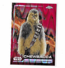 Chewbacca 2024 Topps Chrome Star Wars Red Raywave Refractor 107