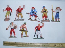 MARX WARRIORS OF WORLD PIRATE PLAY SET FIGURES X8 HAND PAINTED