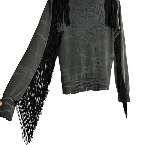 NOLITA No-l-ita size Medium Sweater Full Zip Jacket Fringe Y2K Punk Western - Picture 7 of 10