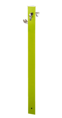 ColorTap AquaPoint Triangle Water Outlet Post - 2 Tap Outlet - Matte Green